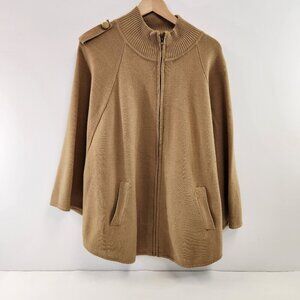 Big Buddha Camel Knit Poncho Cape Size M/L